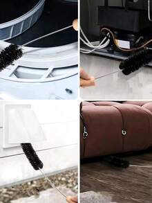 1pc Dryer Filter Cleaning Brush, Clothes Dryer Lint Brush Vent Trap Cleaner, Soft Duster, Long Refrigerator Coil Brush, Duct Cleaning Brush, Multi-Purpose Long Brush, Vacuum Brush, Home Essentials Cleaning Supplies, Cleaning Tools, Back To School,Kitchen,Bathroom,Home,Household Supplies - Multicolor - View 11