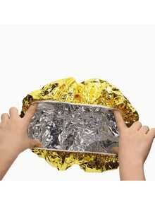 Wielokrotnego użytku czepek do włosów z folii aluminiowej, głęboko odżywiający, odpowiedni do wszystkich rodzajów włosów – idealny do farbowania i stylizacji, jakość salonowa - Złoto - Zobacz 2