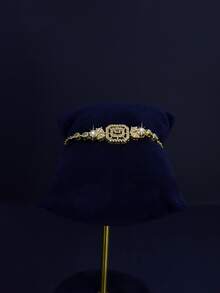 Juego de 5 piezas de accesorios de boda para mujer con diseño cuadrado, adecuado para uso casual o de temporada de bodas, accesorios delicados y sencillos, regalo para madre, amiga, Navidad - Conjunto de boda cuadrado geométrico - Ver 5