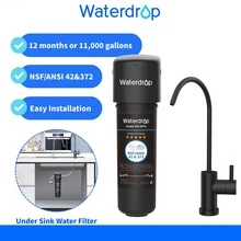 Waterdrop 10UB Undersink Water Filter System With Dedicated Faucet, NSF/ANSI 42 Certified, 30,000 Liter Water Filter Drinking Water, Reduces 99.99% Of Lead, Chlorine, And Bad Taste - 黑色 - 查看 1