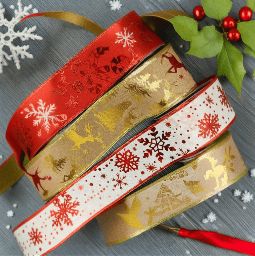 1/2/3 rollos de cinta decorativa de árbol de Navidad, cinta decorativa de Navidad,empaque de regalo, cinta decorativa y caja de Navidad