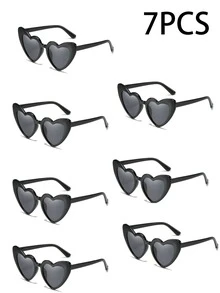 1 件/3 件/5 件心形珍珠装饰时尚眼镜，适合节日、派对、情人节、婚礼、新娘、生日、节日服装、女士派对配饰 - 彩色 - 查看 23