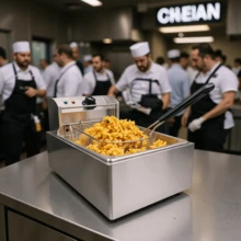 Freidora Eléctrica, Freidora De Acero Inoxidable - Tipo de Enchufe A USA (110-127V) - Ver 2