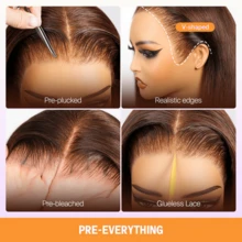 250% Human Hair Wigs Chocolate Brown Body Wave Wig Human Hair Glueless 13x4 Lace Front Wig #2 Dark Brown Wig 13x6x1T Part Wig Pre Plucked With Baby Hair Glueless Wigs #1B Natual Color Human Hair Chocolate Brown Body Wave Lace Front Wigs For Christmas - 巧克力棕 - 查看 6