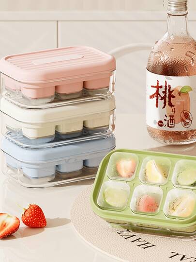 Ice Cube Tray, DIY Ice Maker Mold, Silicone Ice Cube Trays With Lid, Ice Cube Maker Mold For Home Use