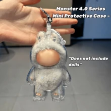 [1/2/3/6个] 透明亚克力保护盒，适用于 4.0/3.0/2.0/1.0 迷你保护盒，2025 新款保护盒，亚克力收纳盒，防尘保护盒，透明收纳盒，是收藏和展示 4.0 | 爱心怪兽徽章 | 毛绒娃娃系列的理想之选。