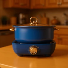 Olla De Fondues Eléctrica Desmontable, Olla De Cocción - Tipo de Enchufe A USA (110-127V) - Ver 2