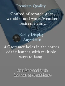 1Pc Custom Vinyl Banner - Personalize With Your Text/Design, Any Color Image, Text, Logo, Perfect For Indoor & Outdoor Use, Events, Parties, Weddings, Business Promotions, Trade Shows, Home Decor, High-Quality - Multicolor 4 - View 4