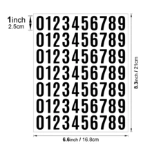 9pcs 1-Inch Vinyl Waterproof Digit Stickers, Self-Adhesive Digital Number Stickers For Scrapbooking