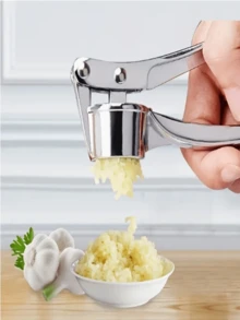 1pc Stainless Steel Garlic Press, Manual Garlic Crusher, Multifunctional Kitchen Tool, Ideal For Mincing, Crushing And Chopping Garlic Cloves, Garlic Masher,Garlic Mincer Chopper,Outdoor,Portable And Compact Outdoor Camping Tool,Barbecue Small Tools,A Labor-Saving Tool Suitable For Girls And Women,Barbecue Small Toolsrandom Style And Color