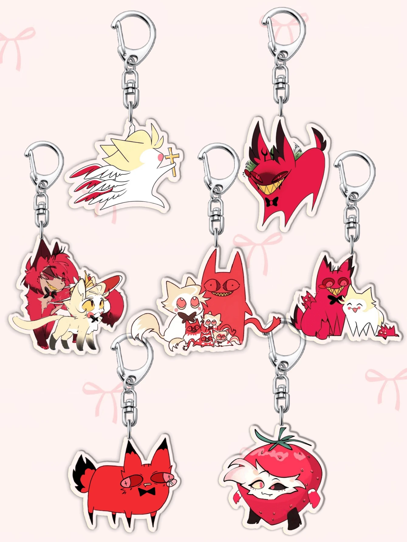 1 móc khóa Acrylic hoạt hình Anime, móc khóa hình quả bí ngòi in hình Vicky Charlie Alastor, móc khóa xe hơi. Phụ kiện túi xách hàng ngày, móc khóa túi xách, dây đeo, móc chìa khóa. Lý tưởng cho bạn trai, bạn gái, thành viên gia đình, bác sĩ, y tá, quà tặng tiệc tùng, trang trí điện thoại di động, v.v. Móc khóa túi xách Giáng sinh, phụ kiện xe hơi, ý tưởng quà tặng cho giáo viên, chị gái - Nhiều màu - Xem 1