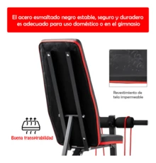 Banco Para Ejercicio Multifuncional Maquina De Ejercicio - Negro - Ver 6