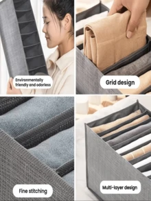 1 pièce Organisateur de vêtements pour armoire avec 7 compartiments, boîte de rangement à tiroirs pliable, organisateur de placard portable pour sous-vêtements, chaussettes, écharpes, leggings, t-shirts, jeans, rangement, stockage de vêtements pour la maison