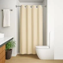 Waterproof PVC Shower Curtain, Anti-Mildew, 1.40 X 1.80 - 米色 - 查看 6