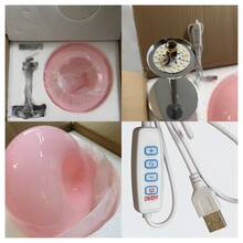 Modern Apple Glass Table Lamp Led Tricolor Light Usb Metal Base Bedside Nightstand Lamp Living Room Bedroom Home Decoration