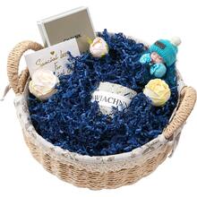 1 件，20 克，30 克，50 克，100 克礼品包装填充纸碎，适用于婚礼、情人节、万圣节、父亲节、母亲节派对、装饰、皱纹纸拉菲草精致礼品保护 - 褶皺深藍 - 查看 3