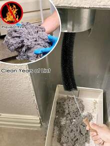 1pc Dryer Filter Cleaning Brush, Clothes Dryer Lint Brush Vent Trap Cleaner, Soft Duster, Long Refrigerator Coil Brush, Duct Cleaning Brush, Multi-Purpose Long Brush, Vacuum Brush, Home Essentials Cleaning Supplies, Cleaning Tools, Back To School,Kitchen,Bathroom,Home,Household Supplies - Multicolor - View 8