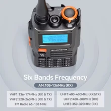 Baofeng UV-K61 Radioaficionado portátil bidireccional de largo alcance, multibanda, inalámbrico, frecuencia de escaneo AM 999CH, banda aérea - Negro - Ver 10