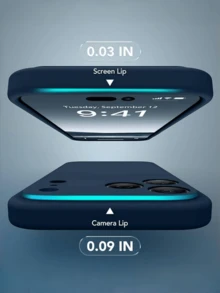 Funda de teléfono de unicolor versátil (azul marino/negro/rojo) | Material de textura de silicona líquida + forro interior suave | Recortes precisos y diseño minimalista de moda para protección contra impactos | Adecuado para compatible con Apple 17/17 Pro/17 Pro Max/17 Plus, compatible con Apple 16/15/14/13/12/11, S20-S25/Ultra, compatible con Redmi y otros modelos, esencial para entusiastas de la moda y usuarios de negocios, versión internacional, no la versión nacional - Azul - Ver 6