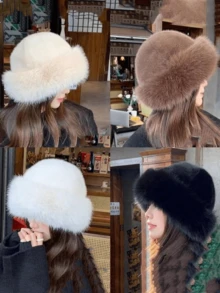 1pc Women's Winter Wool Hat, European & American Korean Style Warm Hat, Suitable For Autumn/Winter, Fashionable Solid Color, Flattering, Compact & Versatile Mongolian Hat, Thick Design, Perfect Gift For Christmas Or Valentine's Day - Multicolor - View 2