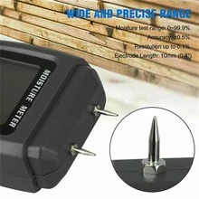 [Accurate Wood Moisture Meter] Wood Moisture Meter With Large LCD Display - Precise Digital Hygrometer For All Wood Species, Ergonomic Design, Battery-Powered