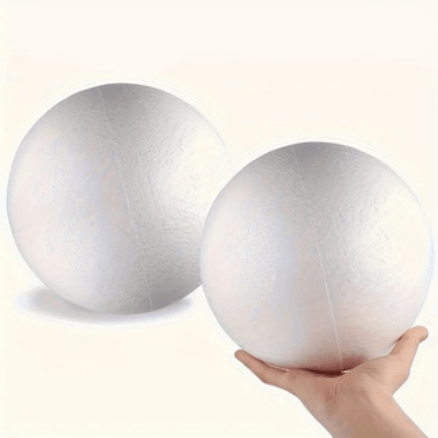 1/2 150 mm/5,91 Zoll weiße massive Schaumstoffkugeln, hergestellt aus Polystyrol-Material, geeignet für Schul-DIY-Bastelarbeiten, Kunst, Handwerk, Familien, Schulprojekte, Partydekorationen, Malerei-DIY, Weihnachten, Halloween, Neujahr, Geburtstags-Heimdekoration usw.