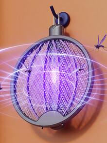 4-In-1 Rechargeable Electric Mosquito Swatter, Powerful Lithium Battery Mosquito Killer Lamp, Fly Swatter
