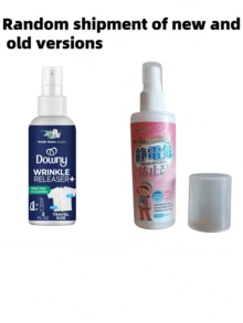 Spray multifuncional anti-arrugas, tamaño de viaje - incluye desodorante, agente antiestático, ambientador de tela y ayuda para planchar. Adecuado para ropa, ayuda a eliminar las arrugas, proporciona suavidad y comodidad, elimina la electricidad estática. Envío aleatorio de versiones antiguas y nuevas. - Multicolor - Ver 6