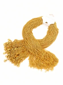 50/100 chiếc Dây chuyền chữ thập dẹt bằng thép không gỉ với khóa càng cua, phụ kiện trang sức tự làm (45cm) - Vàng - Xem 1