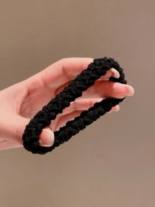 10/5 Scrunchies extra anchos, Ligas elásticas para el cabello, Sujetadores de cola de caballo, Bandas elásticas duraderas y de alta elasticidad adecuadas para cabello grueso, Regalo de graduación, Sujetadores de cola de caballo, Ligas para el cabello, Scrunchies, Accesorios para el cabello, Bandas de goma, Accesorios de belleza para el hogar - Negro - Ver 5