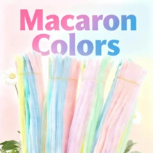 Pipe Cleaners Craft Macaroon, 100 Pieces Macaroon Color Pipe Cleaners Craft Chenille Stems, 7 Assorted Colors Macaroon Pipe Cleaners Crafts, Back To School Gifts, Bulk Pipe Cleaners Fuzzy Wire Chenille Stems For DIY Art And Craft Projects Flowers Creative Gift Party Decorations Back To School Decorations (12 Inch X 6 Mm) - Multicolor - View 4
