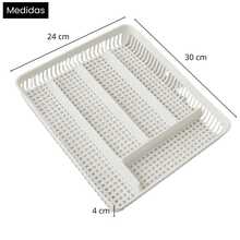 DuVlo 2 Organizadores De Cubiertos Diferentes Colores Y Modelos - 5 compartimientos blanco - Ver 2