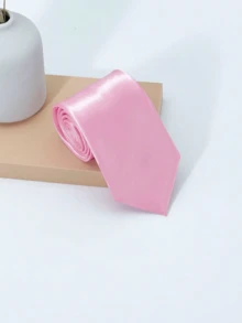 1 corbata de hombre, corbata de unicolor con cara fresca, de moda, simple y versátil, adecuada para bodas, celebraciones y trajes diarios, apta para todas las estaciones