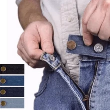 3/4pcs Elastic Waist Extender, Adjustable Pants Waist Extender, Jeans Waist Extender, Waist Button Elastic Adjuster