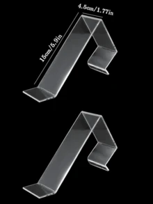 Acrylic L-Shaped High-Heel Sport Shoe Support Stand For Display, With Protective Film - Clear - View 11