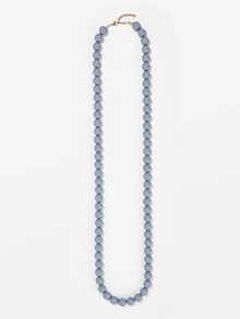 1 pieza Collar largo de cuentas geométricas de plástico de estilo bohemio, hecho a mano para mujeres, se puede usar en doble capa, adecuado para verano, playa, vacaciones y uso diario