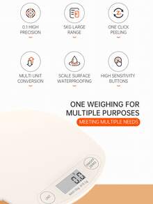 Small Electronic Scale Precision Kitchen Scale Weighing Electronic Household Baking Food Scale Food Scale High Precision Weighing - Multicolor - View 4