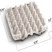 MT Products Pulp Fiber Egg Flat Cartons Holds 30 Eggs - Egg Crate For Chicken Farm - Made In The USA - MàuA - Xem 3