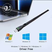 KZ WIFI 6 USB Adapter AX300 Network Card USB Dongle 2.4GHz 286Mbps Wireless Receiver With Antenna, Compatible With Win7/10/11, Plug And Play - Black - View 9