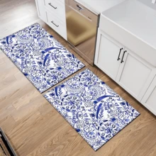 1pc Pattern Printed Rug, Faux Wool Mat - Highly Absorbent, Easy To Clean, Suitable For Home Decor, Farmhouse, Entryway, Indoor, Room, Kitchen, Dining Room, Small Office/Home Office, Sink, Laundry Room, Doormat, Kitchen Mat, Non-Slip Mat - Multicolor - View 12