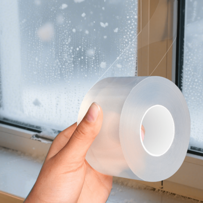 Transparent Window Weather Sealing Tape -2 Inches X 33 Feet, Sealing Insulation Tape Can Block Airflow, No Residue, Removable Adhesive