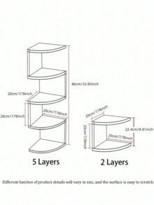 1pc Simple Wall Mounted Shelf Rack, Multi-Layer Wall Storage Organizer, Creative Wall Decor Rack For Bedroom, Living Room, Corner Bookshelf, Wall Hanging Display Shelf