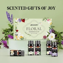 MORE BEAUTY Set de aromaterapia con aceites esenciales de flores - 12 difusores, aceites esenciales para aromaterapia y elaboración de velas - Set de aceites esenciales de aromaterapia de lavanda, geranio, rosa, jazmín y gardenia