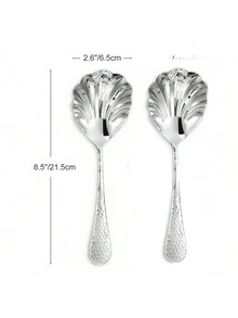 Cirelle 1 件/2 件不锈钢长柄厚公勺，坚固且深的餐具，适用于家庭和餐厅 - 彩色 - 查看 9