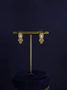 Juego de 5 piezas de accesorios de boda para mujer con diseño cuadrado, adecuado para uso casual o de temporada de bodas, accesorios delicados y sencillos, regalo para madre, amiga, Navidad - Conjunto de boda cuadrado geométrico - Ver 6