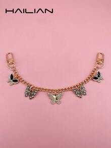 HAILIAN Alloy Bag Extension Chains, Bag Pendants And Shoulder Straps, Inlaid With Diamond Flowers, Bows, Balloon Dogs And Moons, Can Be Used As Bag Pendants, Extension Chains, Bag Shoulder Straps, And Are Also Suitable As Small Gifts For Family, Friends And Lovers On Birthdays, Holidays And Back-To-School Seasons.