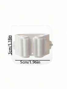 Hamster Water Bottle Clip-On Holder, Leak-Proof Roller Ball Fixed Bracket, Goldfish Feeder Stand, Suction Cup Wall Mounted Mop Rack - Damage-Free Strong Clips For Home Organization, Space-Saving Cleaning Tool Rack For Kitchen/Bathroom/Garden, Other Tool Storage - White - View 2