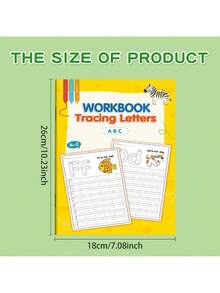 32 Pages Children's ABC Letter Tracing Workbook | Suitable For Preschool And Kindergarten A-Z Letter Practice | Fun Early Writing Book With Drawing Pages, Copybook, Magic Words, Beautiful Gift, Exercise Book, Interesting, Durable English Writing Book - 彩色 - 查看 10