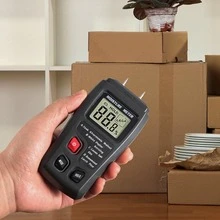 [Accurate Wood Moisture Meter] Wood Moisture Meter With Large LCD Display - Precise Digital Hygrometer For All Wood Species, Ergonomic Design, Battery-Powered