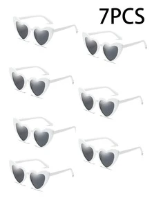 1 件/3 件/5 件心形珍珠装饰时尚眼镜，适合节日、派对、情人节、婚礼、新娘、生日、节日服装、女士派对配饰 - 彩色 - 查看 24